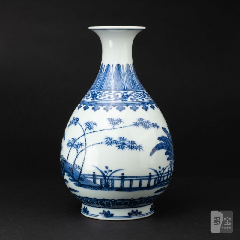    清 光緒款青花玉壺春瓶 - 图4